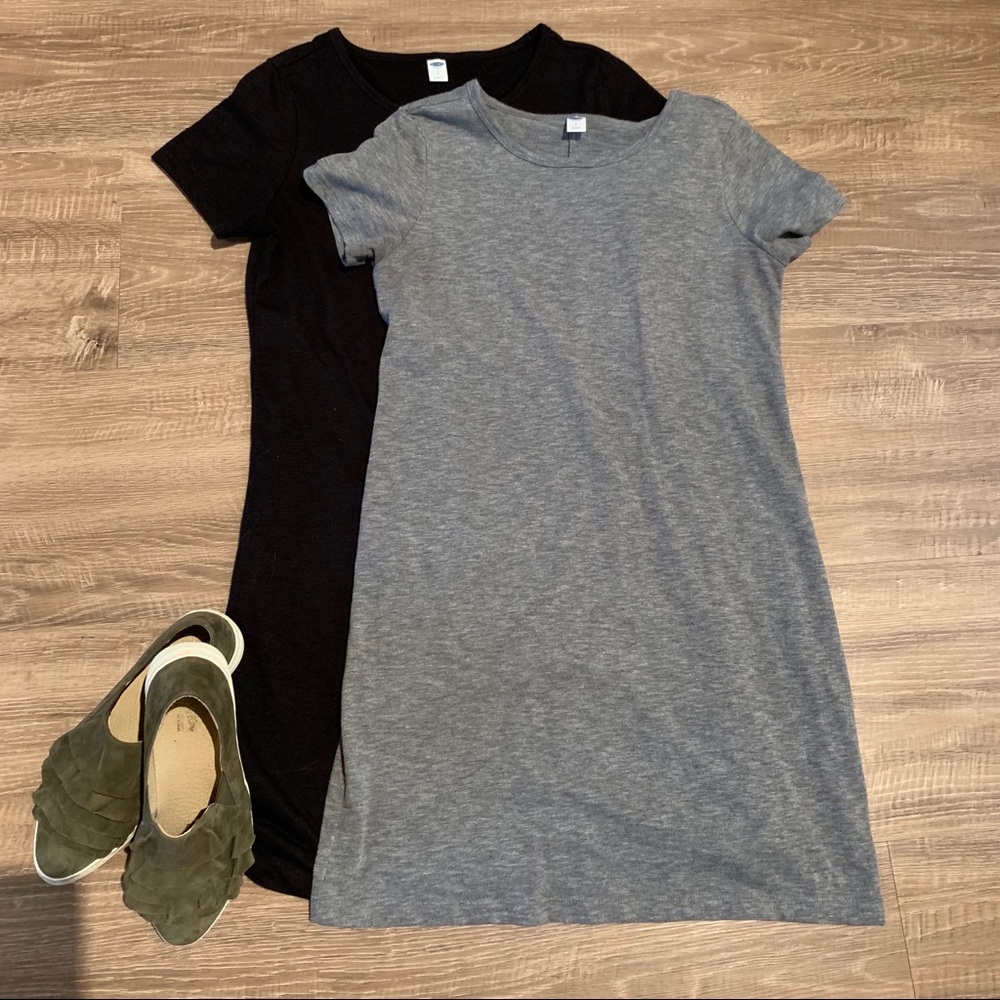 Old Navy Small T Shirt Dress Bundle Black & Gray